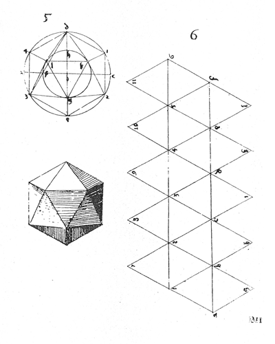 kontrukcia Dvacecscenu 
zos GEOMETRII Augustina Hirschvogela, 1543